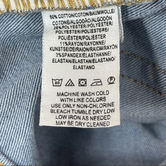 Free People Skinny Jeans Frayed Raw Distressed Women’s Size 27 Blue - Picture 6 of 10